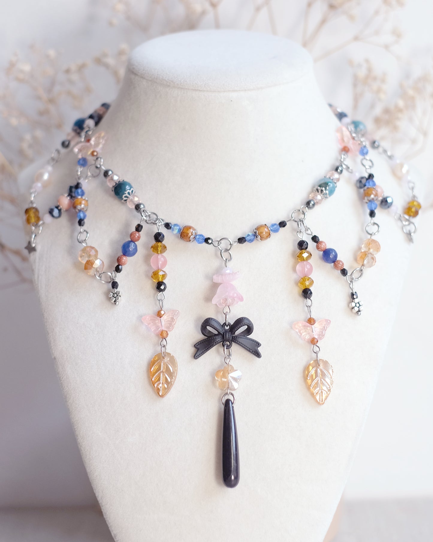 Amber garden jewelry set – Stainless Steel