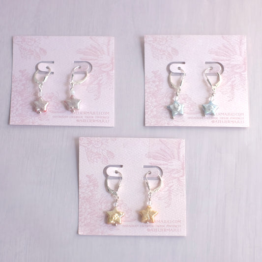 Starry Mother-of-Pearl Earrings – Sterling Silver