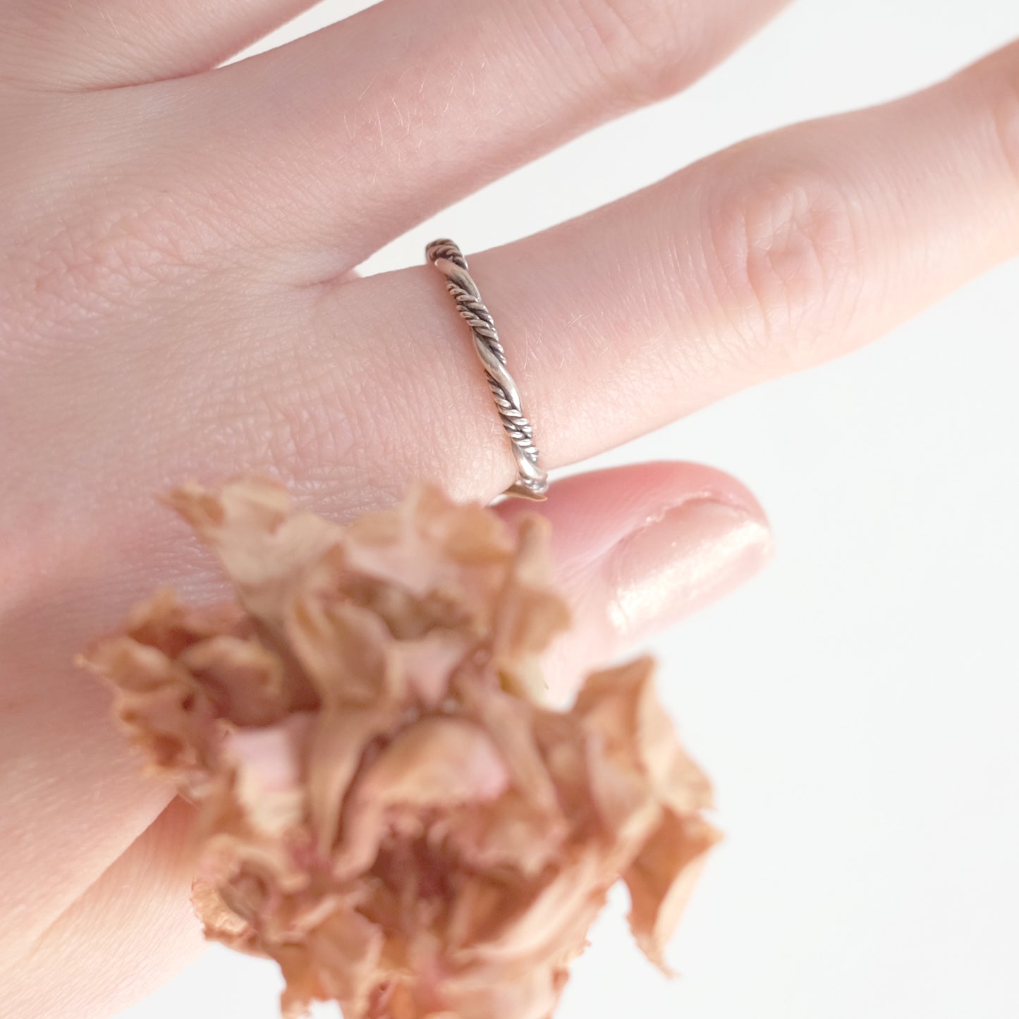 Sterling Silver Ring Twisted Ropes