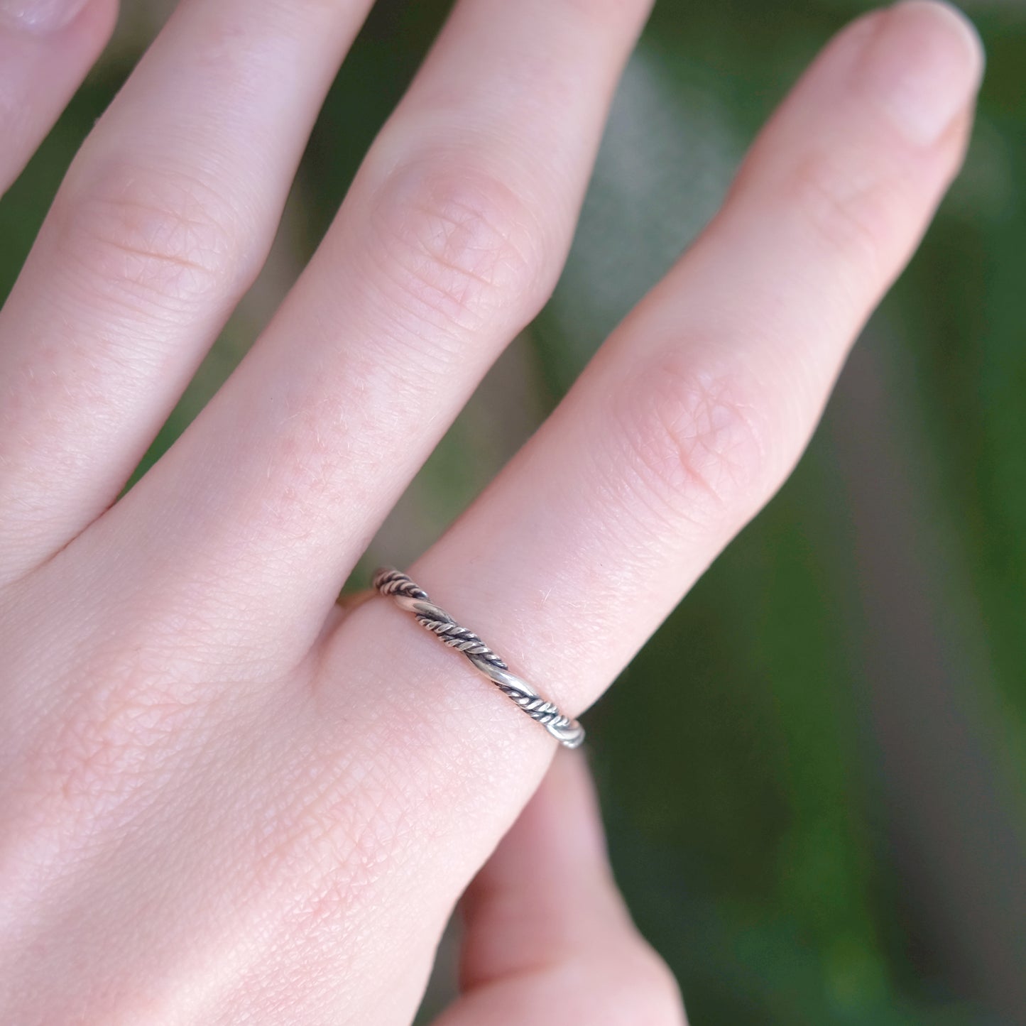 Sterling Silver Ring Twisted Ropes