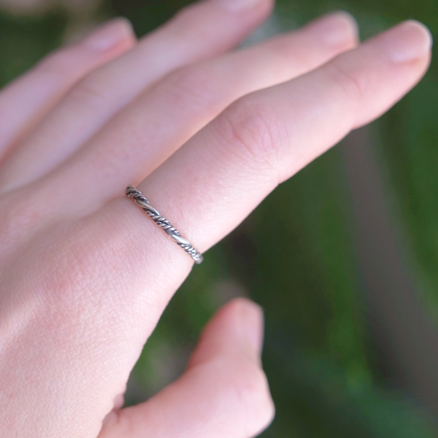 Sterling Silver Ring Twisted Ropes