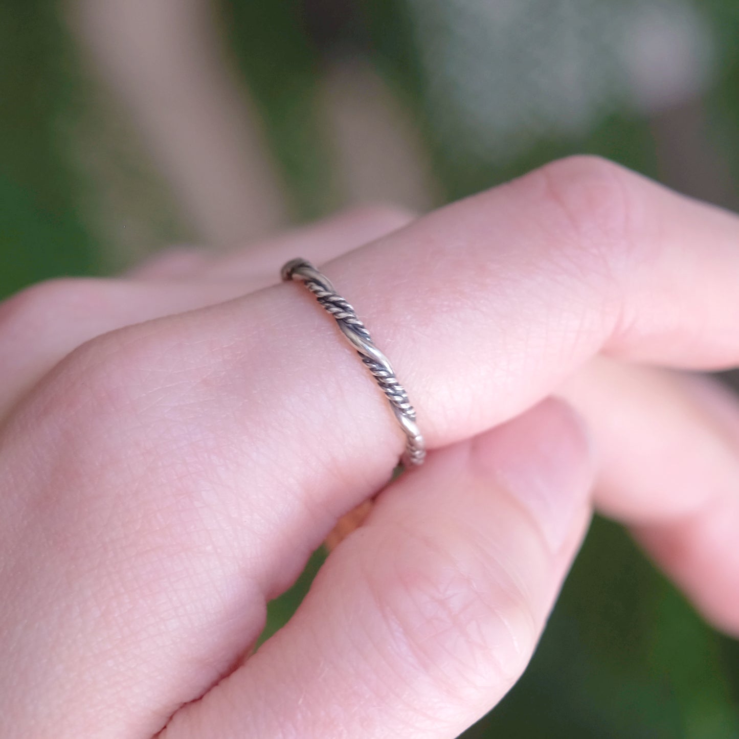 Sterling Silver Ring Twisted Ropes