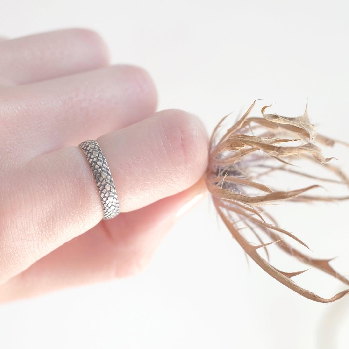 Sterling Silver Ring Dragon Scales