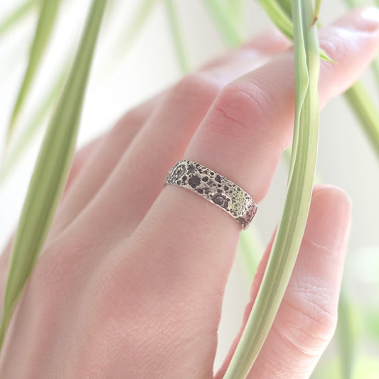 Sterling Silver Moon Crater Ring