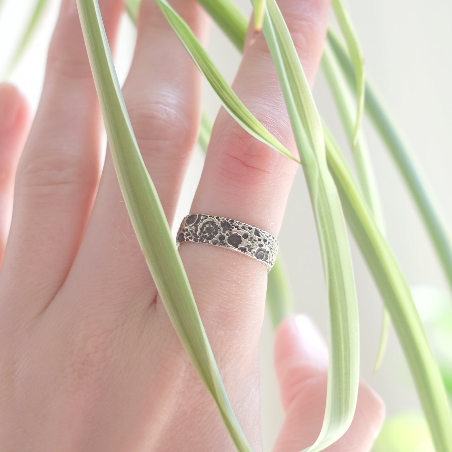 Sterling Silver Moon Crater Ring