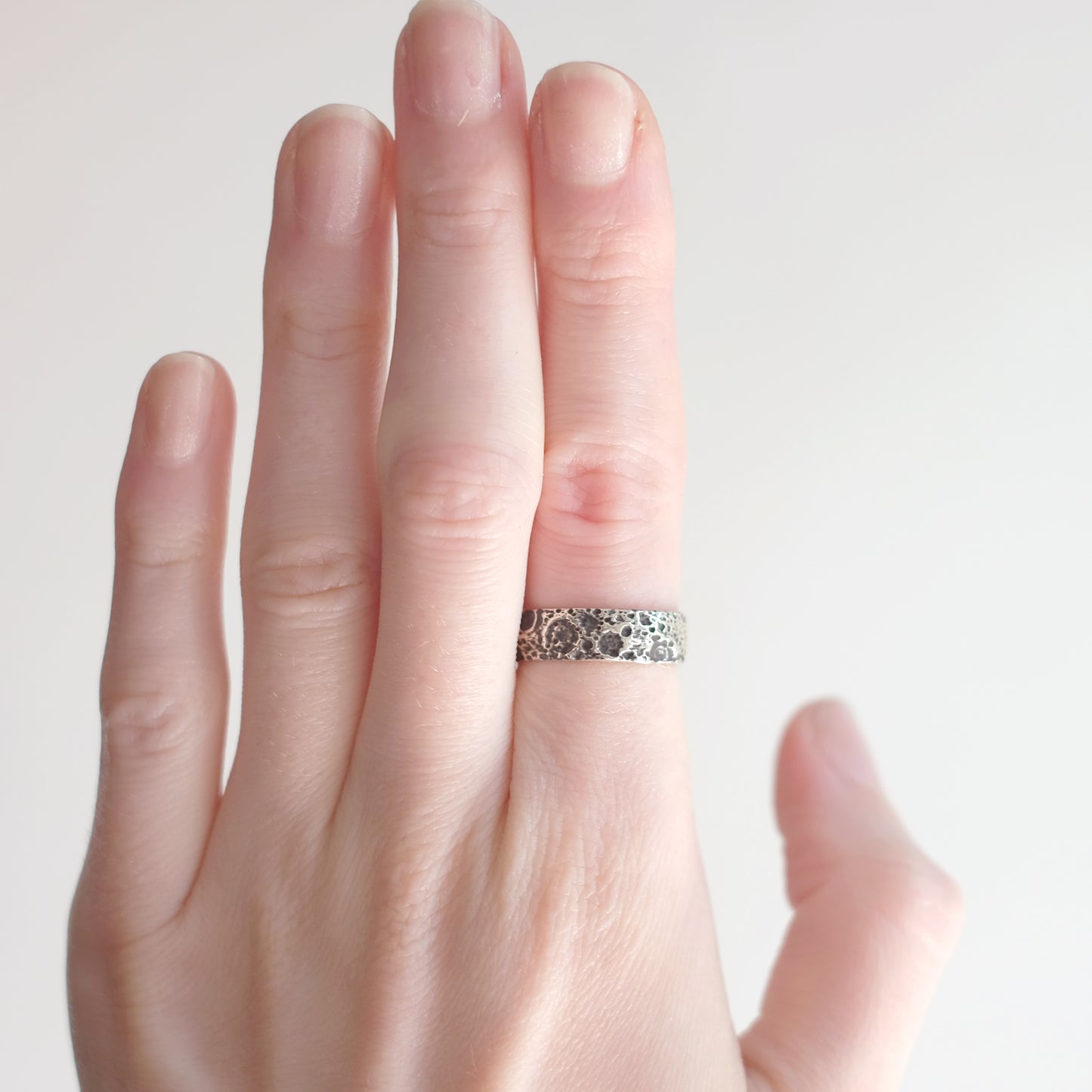 Sterling Silver Moon Crater Ring