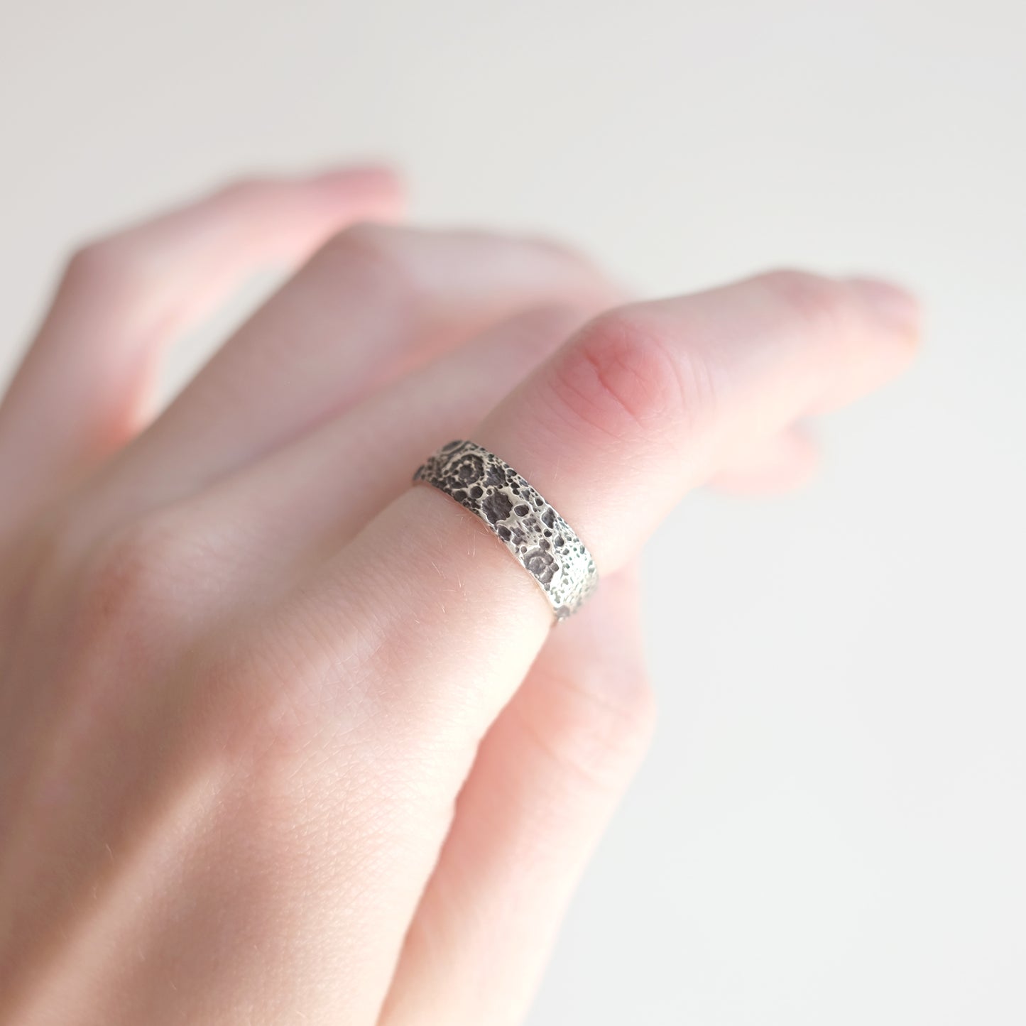 Sterling Silver Moon Crater Ring