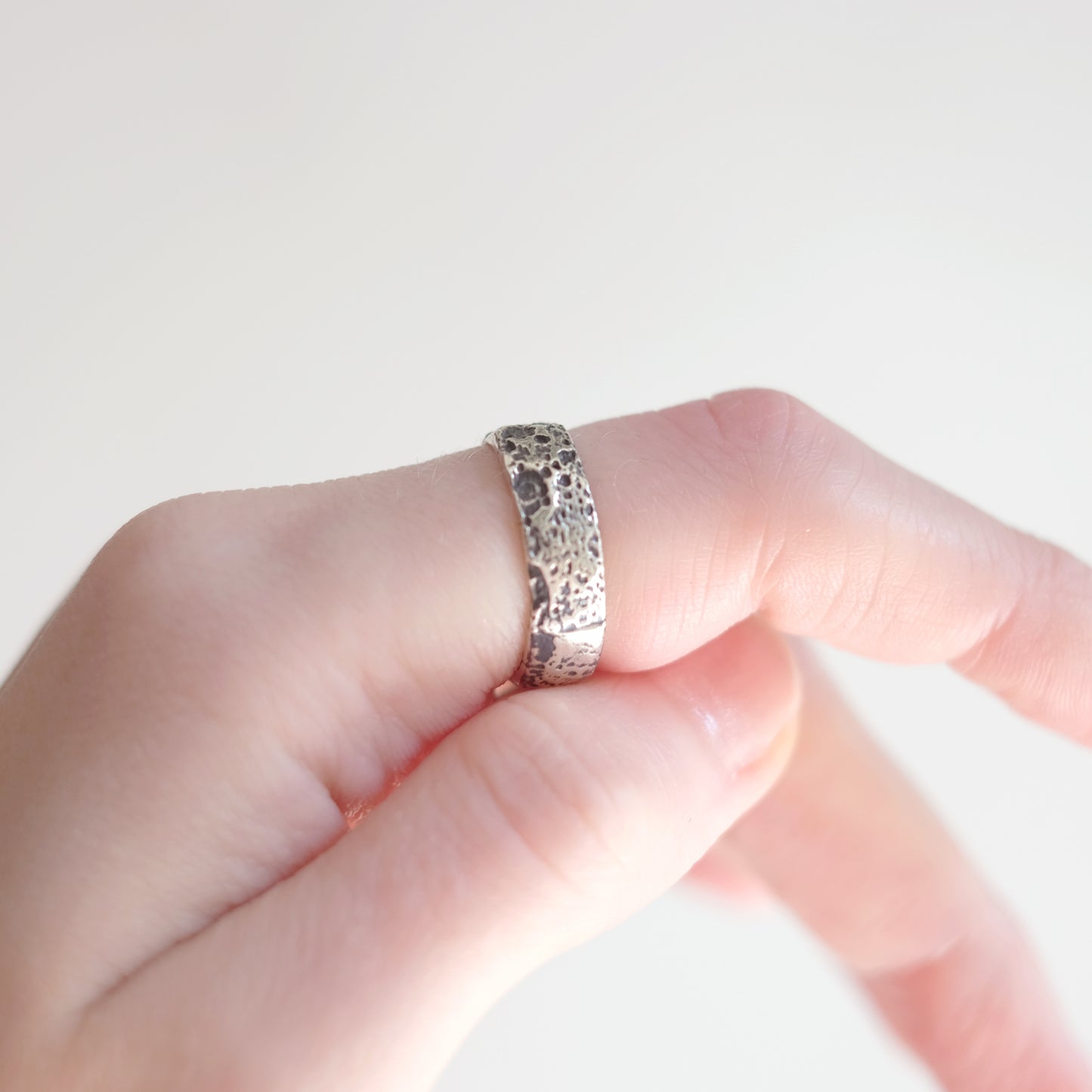 Sterling Silver Moon Crater Ring