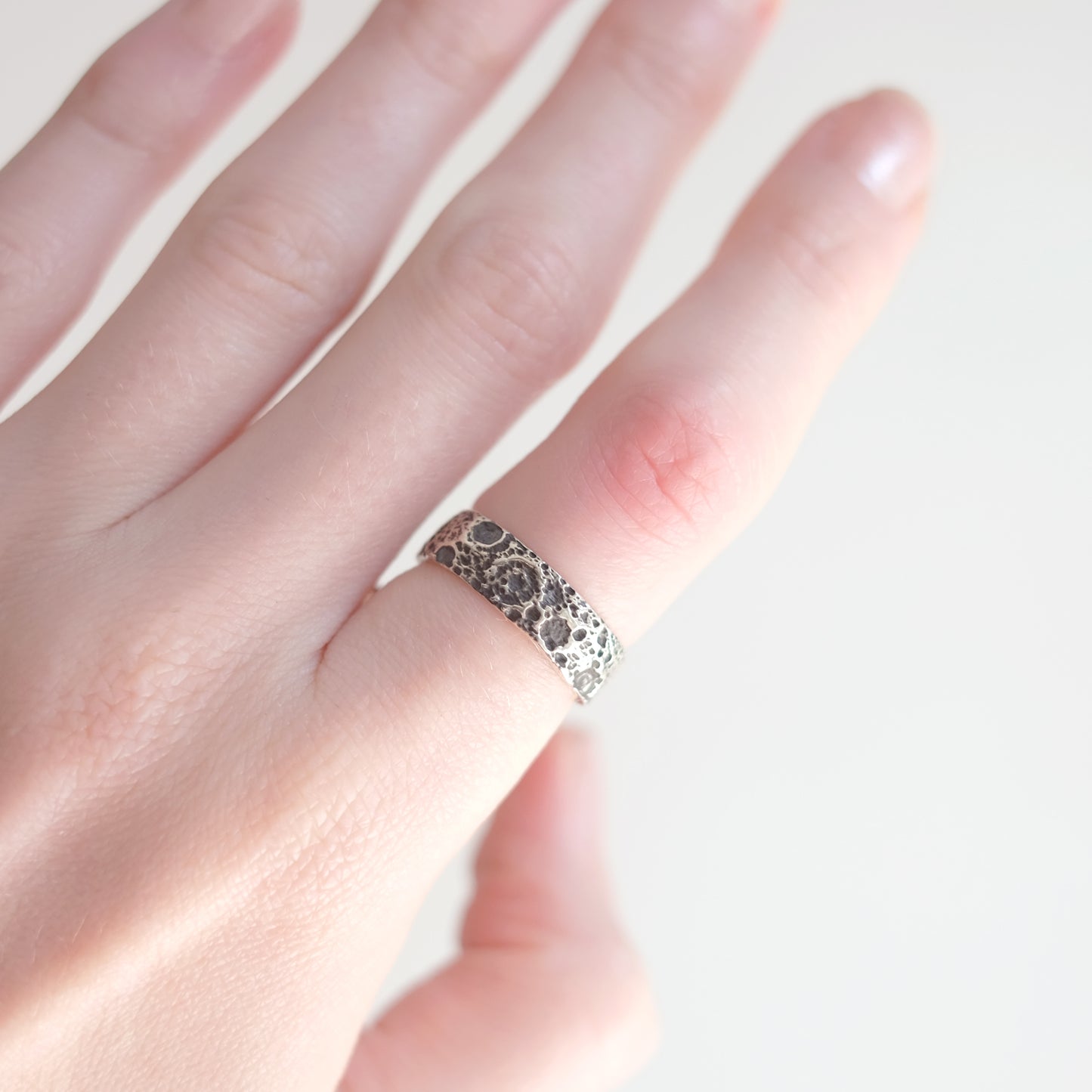 Sterling Silver Moon Crater Ring