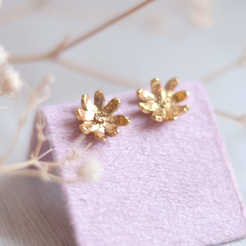 Poppies – 14K Vermeil Earrings