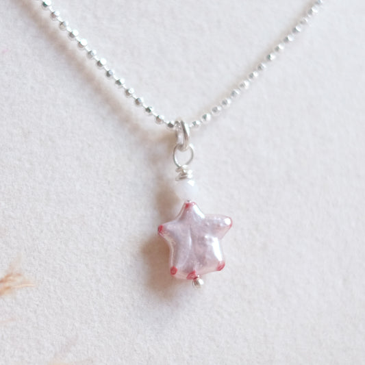 Mother-of-Pearl Star Necklace – Rose Edition
