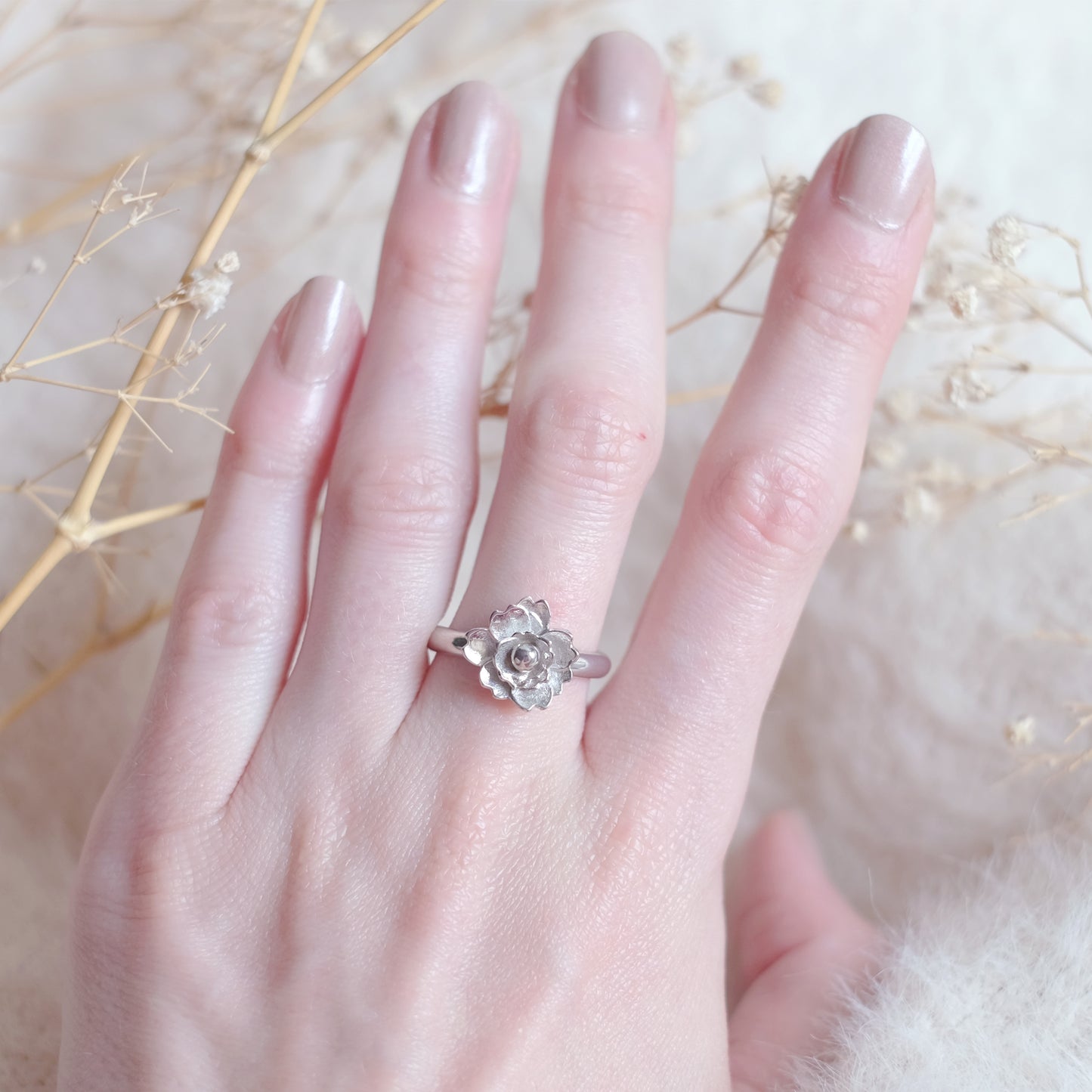Plum Blossom – Sterling Silver Ring