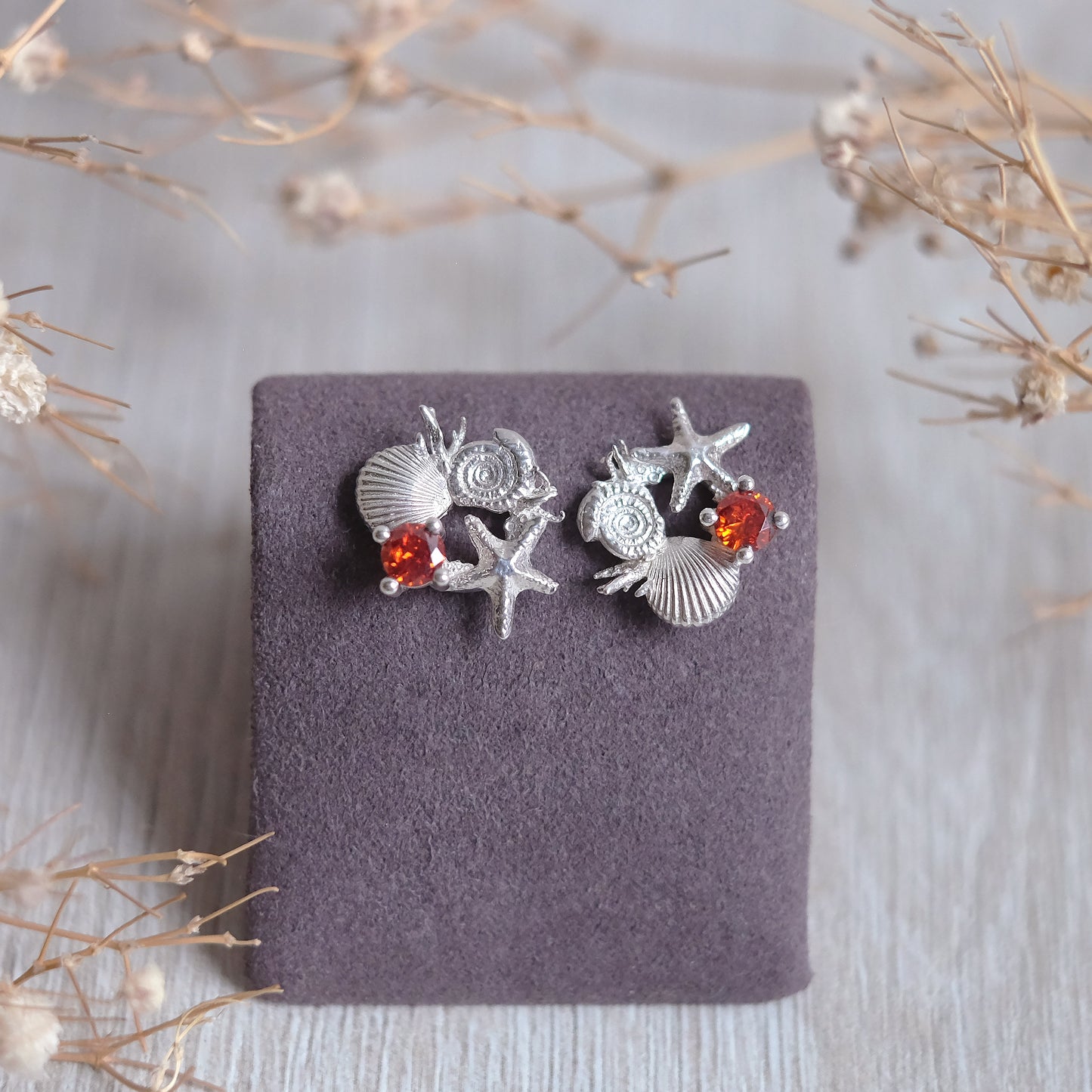 Sea wreath studs – Sterling Silver Earrings