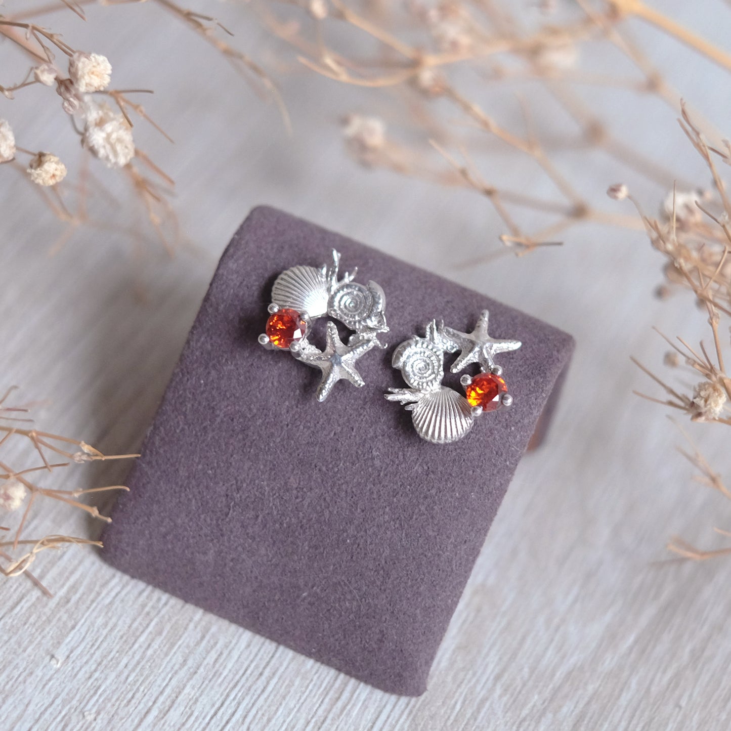 Sea wreath studs – Sterling Silver Earrings