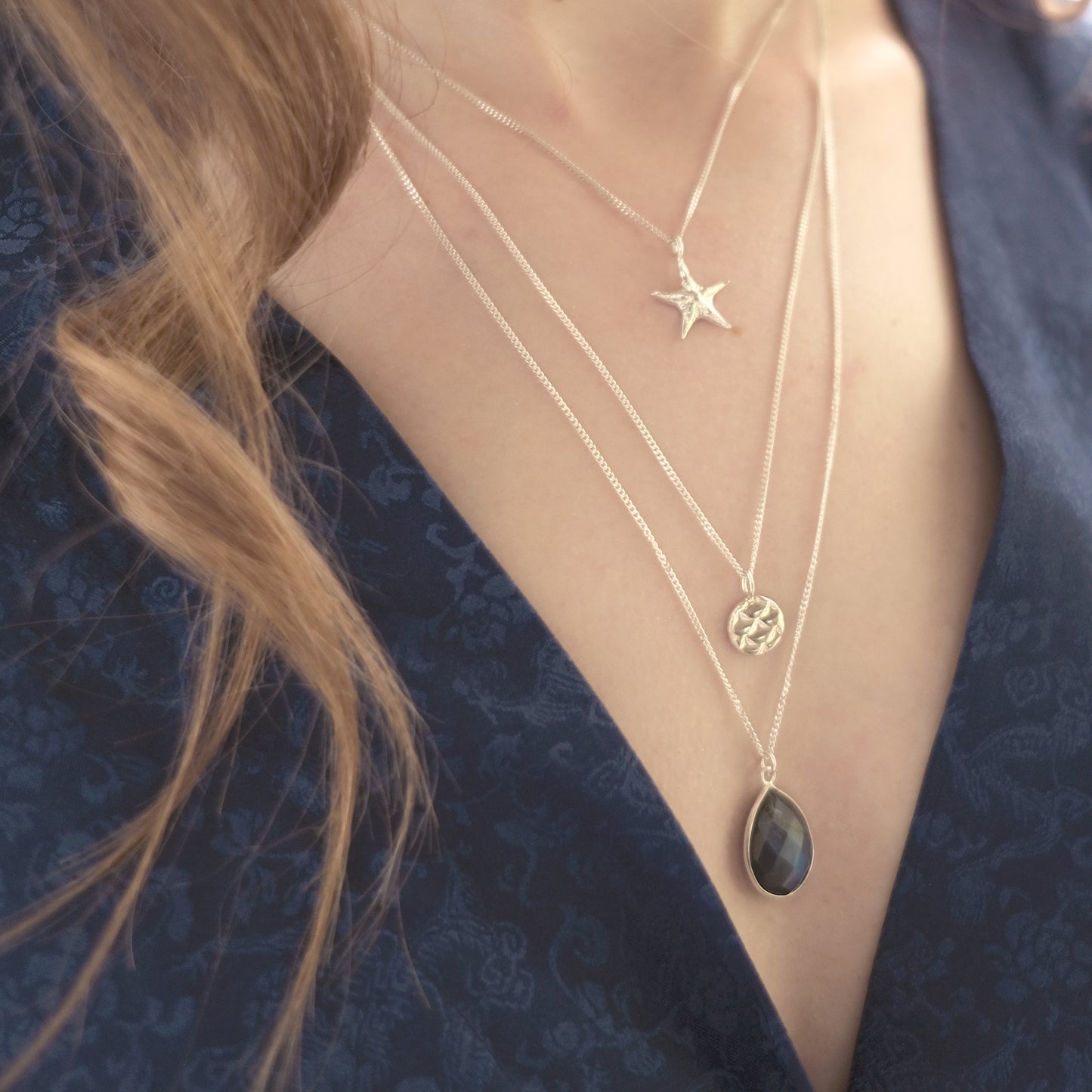 Fish scales – Sterling Silver Necklace