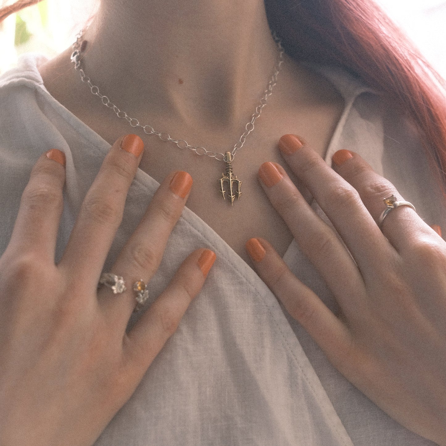 Trident – Sterling Silver Necklace