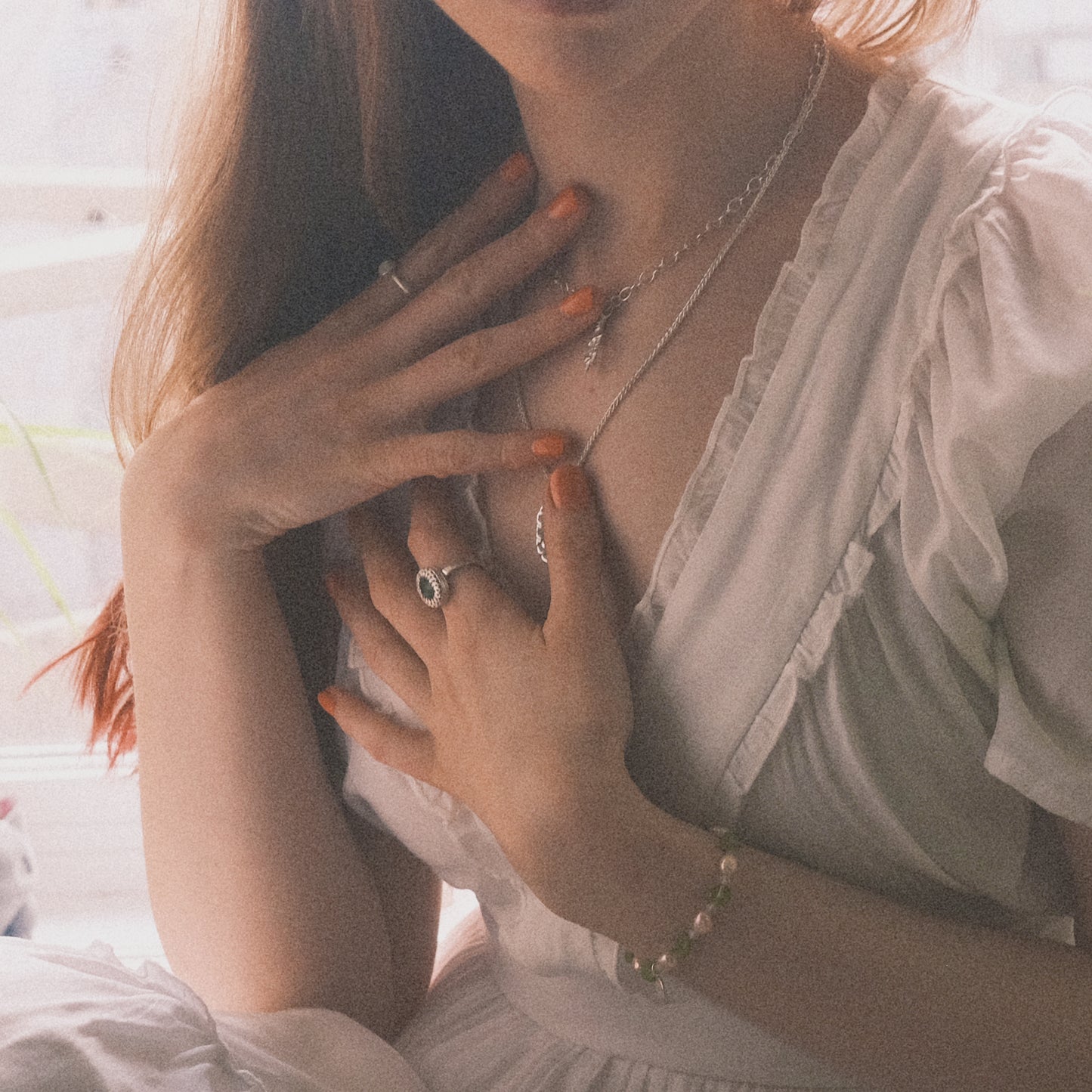 Peridot and fresh water pearls – Sterling Silver bracelet