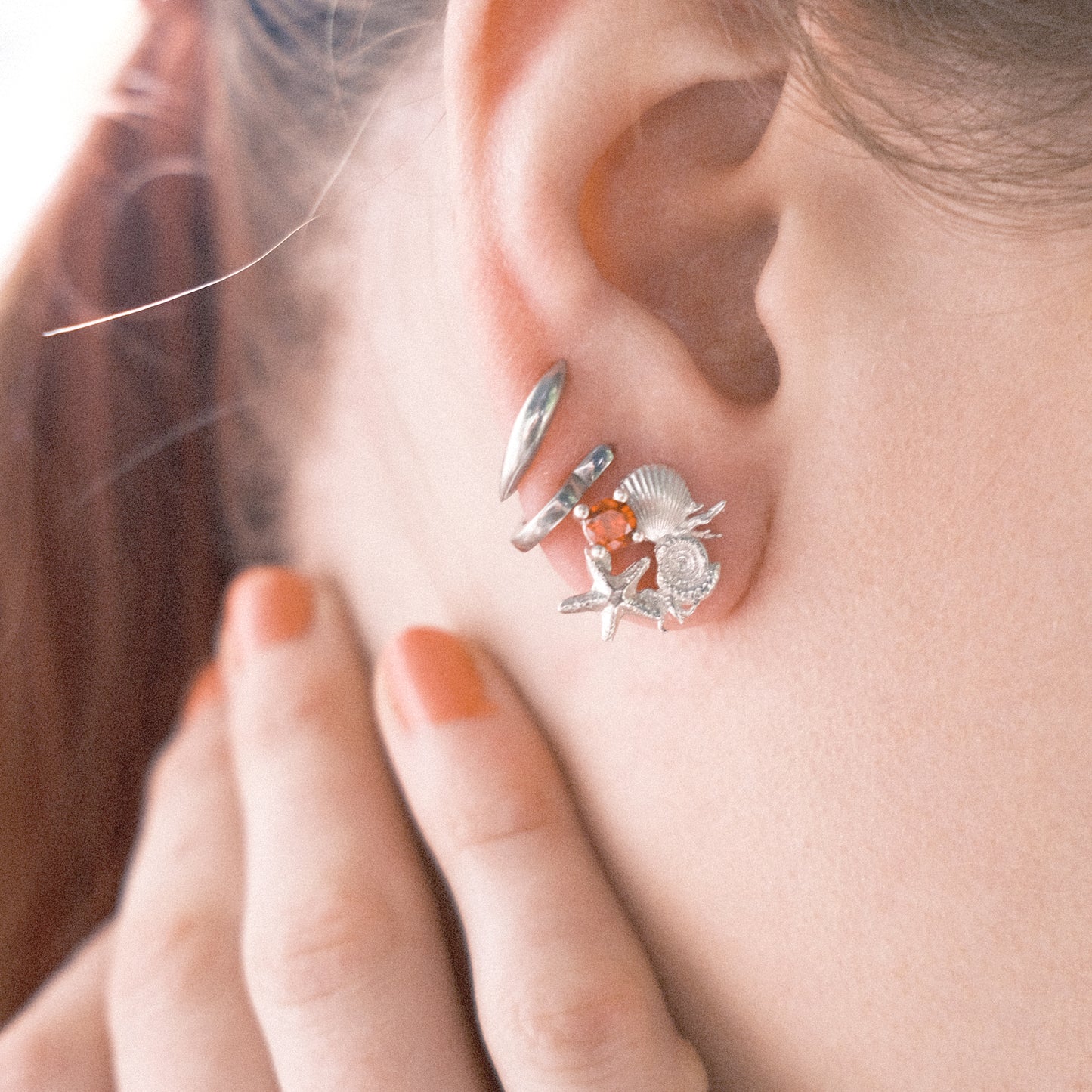 Sea wreath studs – Sterling Silver Earrings