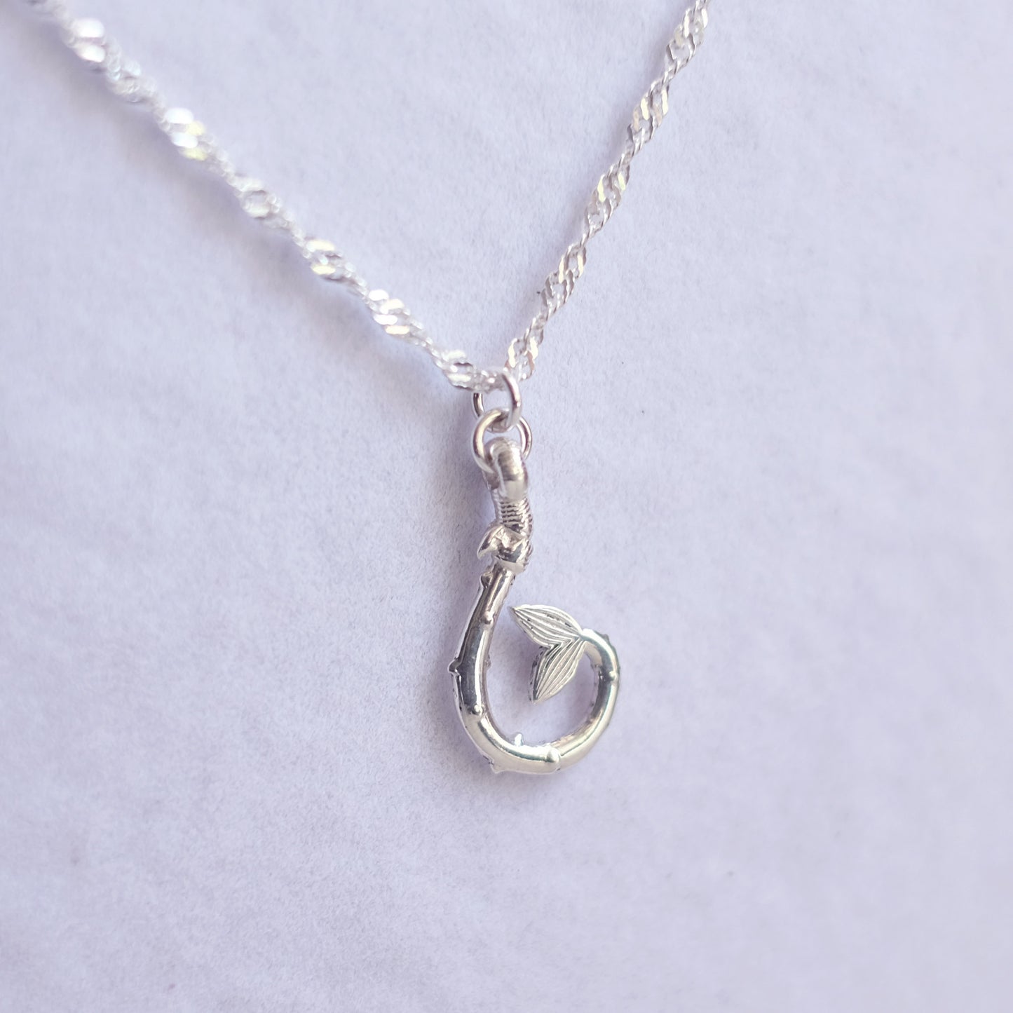 Hameçon - Collier en argent sterling