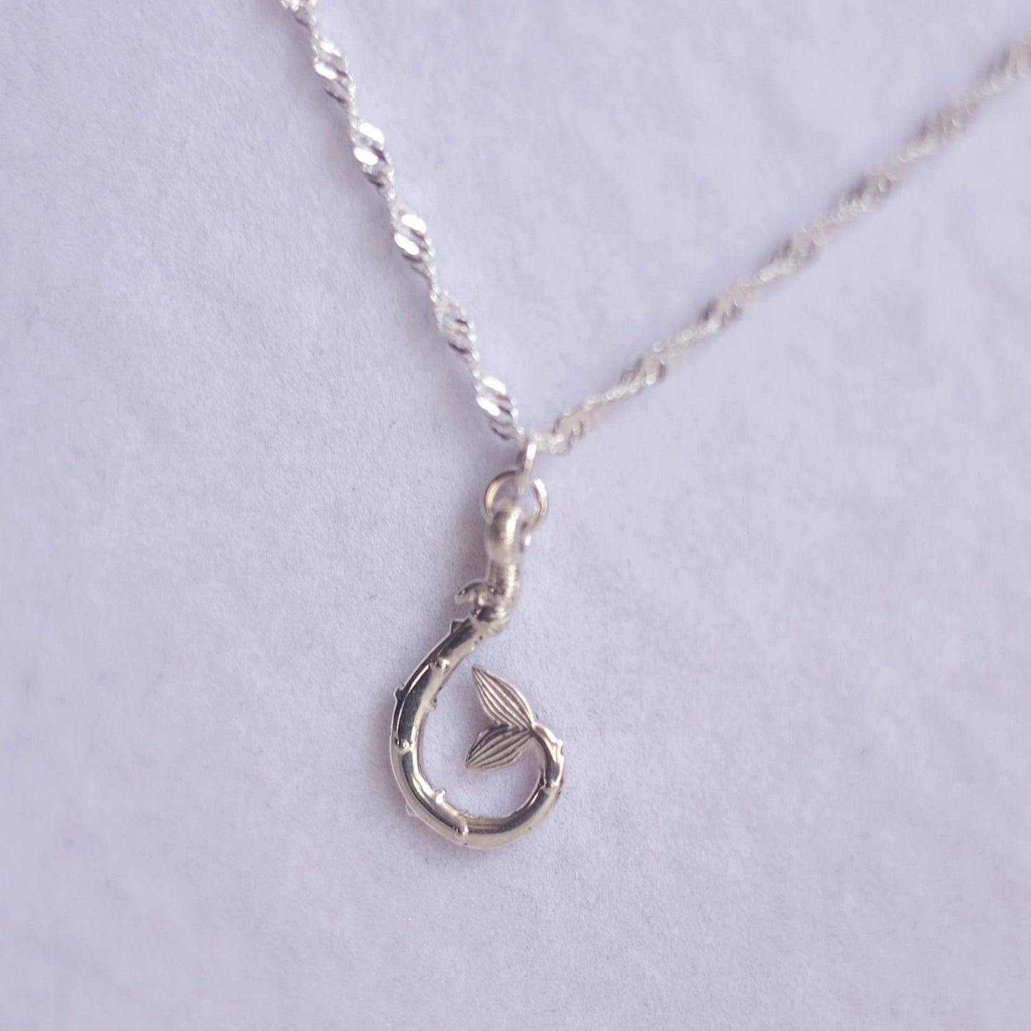 Hameçon - Collier en argent sterling