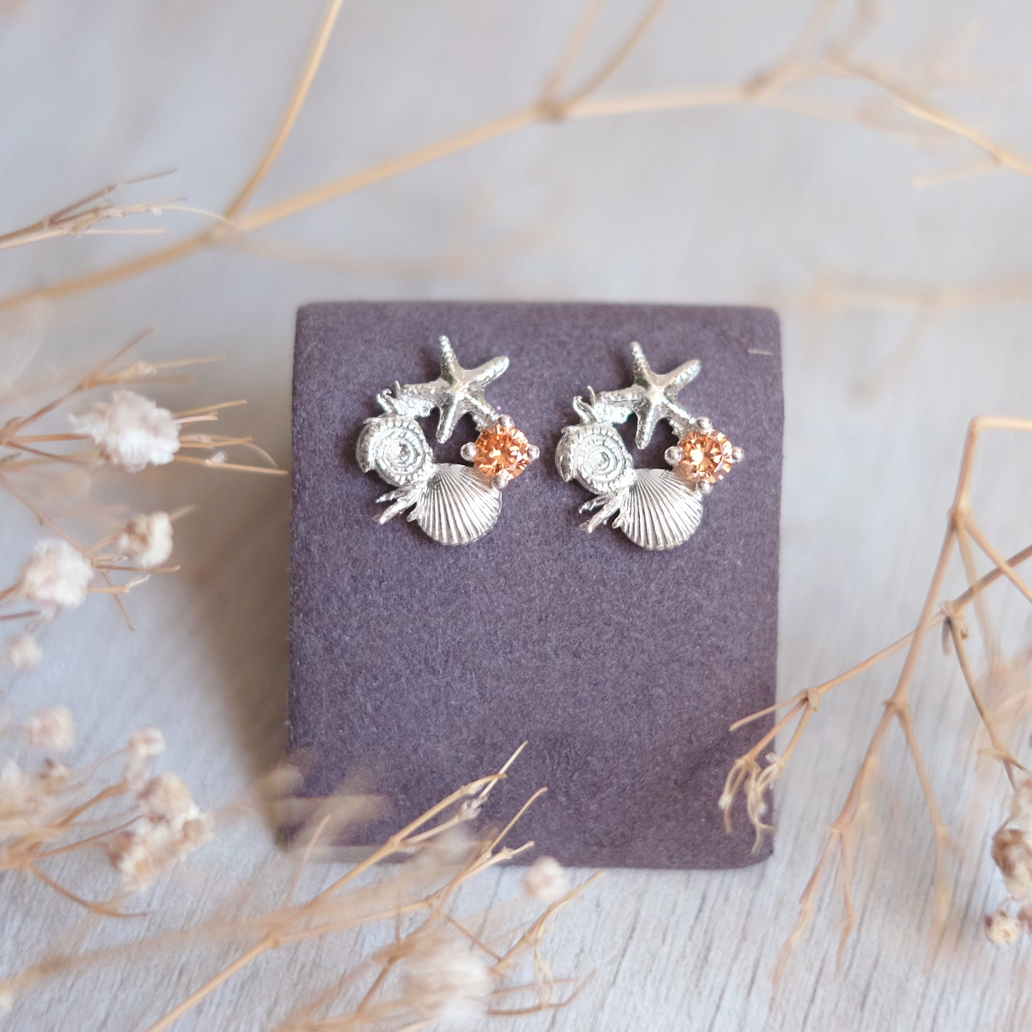 Sea wreath studs – Sterling Silver Earrings