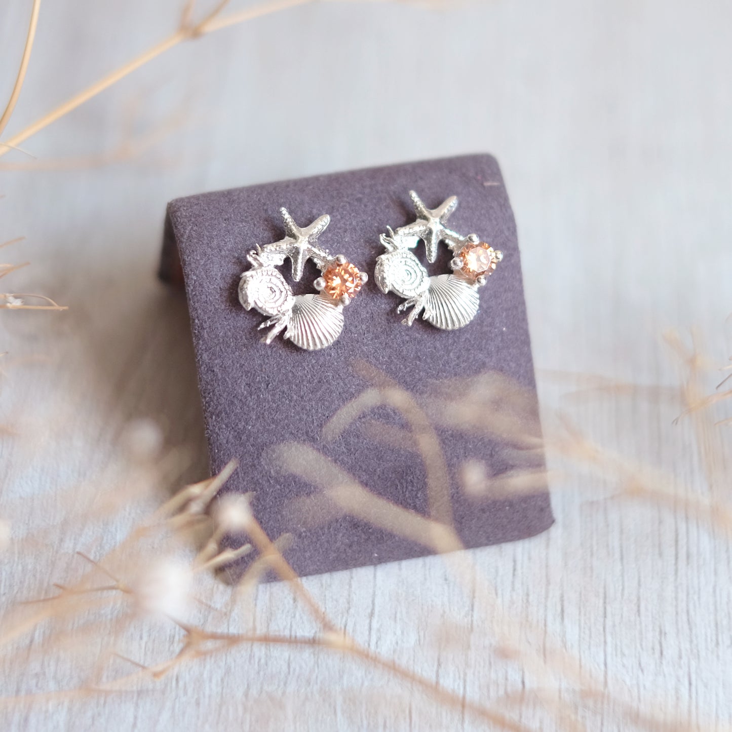 Sea wreath studs – Sterling Silver Earrings