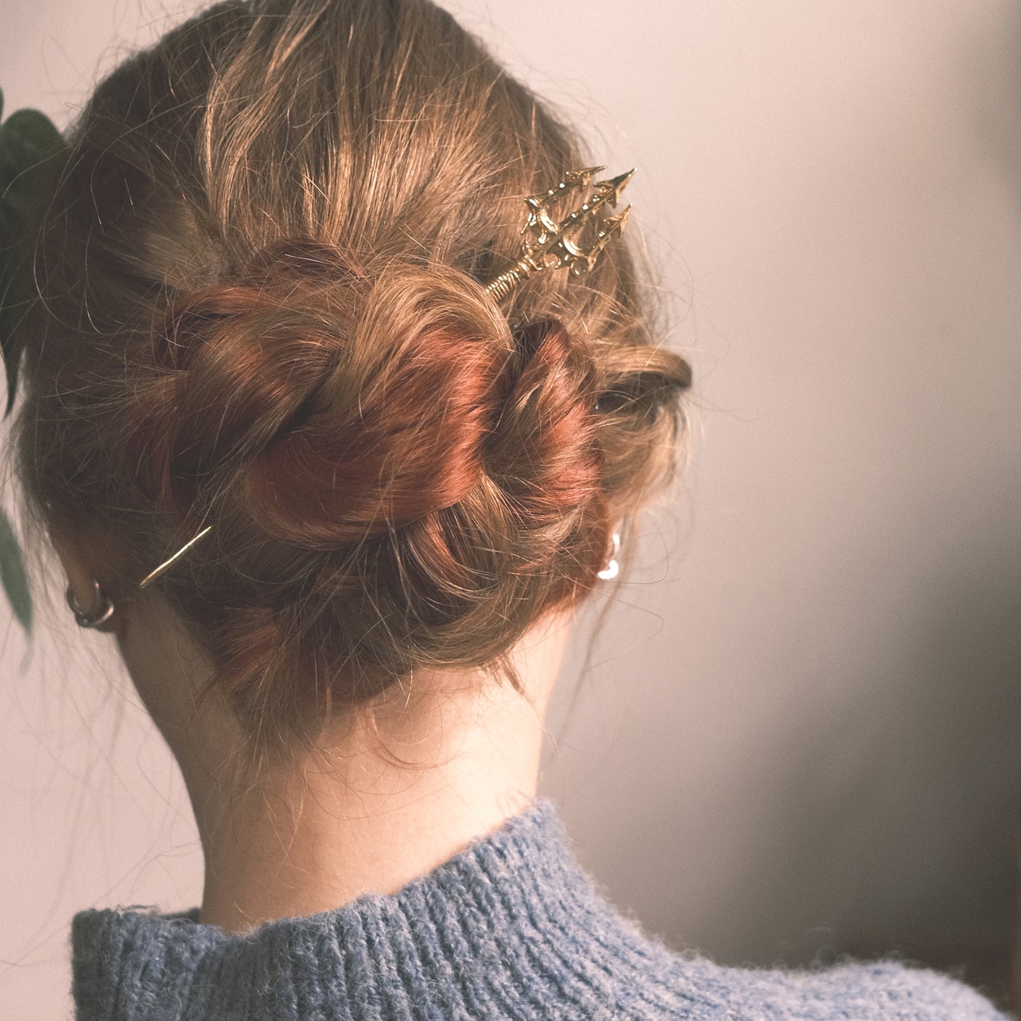 Trident - Bronze Hair Stick