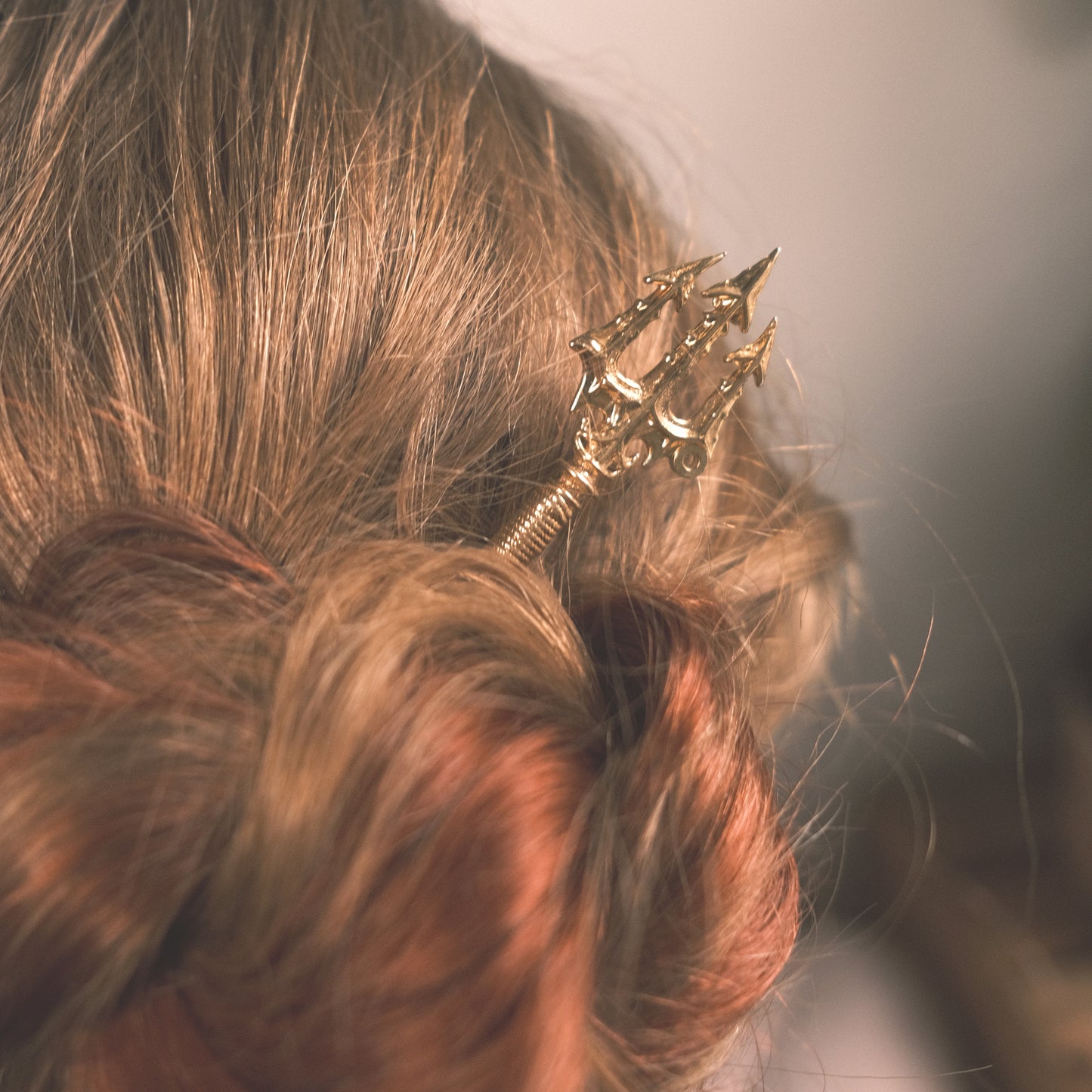 Trident - Bronze Hair Stick